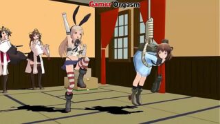 Anime girl spanked