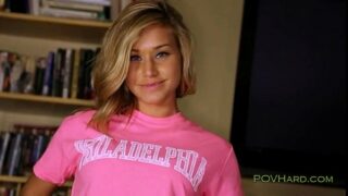 Blonde teen pov blowjob