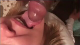 Granny cum swallow