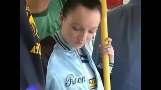 Groping on bus porn