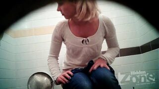 Hidden camera toilet video