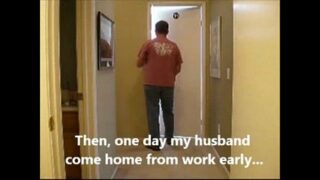 Husband watches mature wife