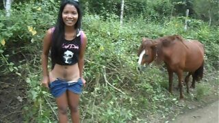 Lara with horse