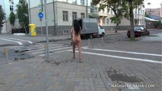 Nude on the street