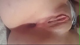 Pink pussy nymphet masturbating the ass