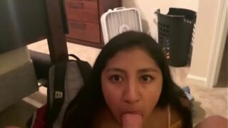 Teen sucking dick