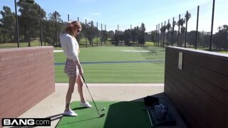 Golf course blowjob