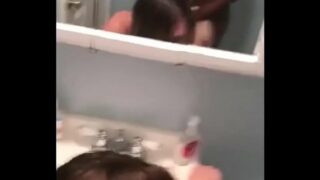 Interracial bathroom sex