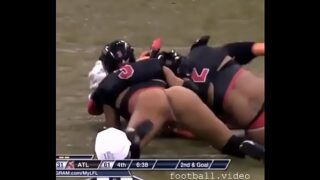 Girl puts football in vagina