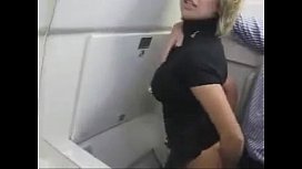 Having sex with blonde from the airplane bathroom