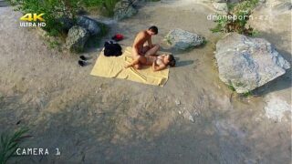 Drone footage of naked women