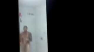 Naked gay men in locker room