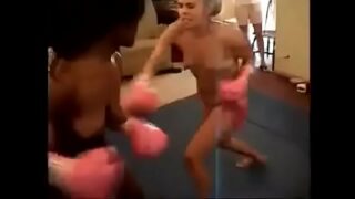 Topless boxing match