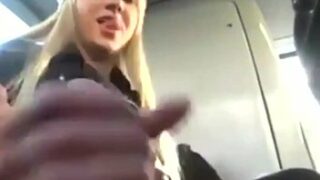 Blowjob on the bus crazy for milk