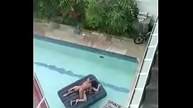 Bricklayer filmed a couple having sex in the pool