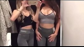 Beautiful lesbians having sex in the clothing store