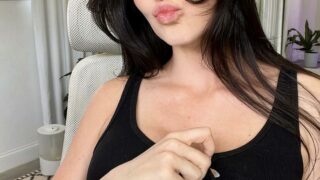 KittyPlays Sexy Black Tank Top Shorts Fansly Set Leaked