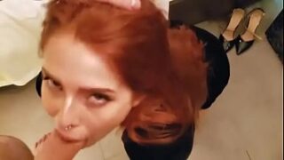 Hot redhead screwing with her hubby