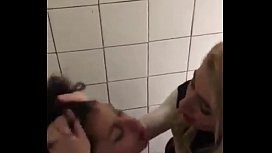 Lesbian Violent Sex in the Bullet Toilet