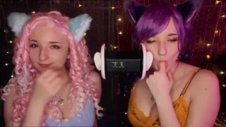 AftynRose ASMR Twin Ear Licking Patreon Video