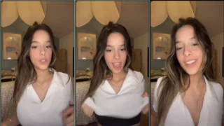 Sarah hot smiling in erotic video