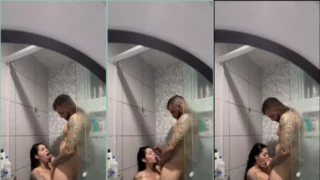 Dri Lamb in the bath carrying tatuadão rolled