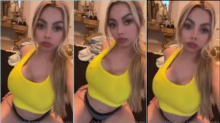 Yellow blouse ruby ​​main showing off