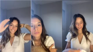 Sarah busty teen brunette showing naked body