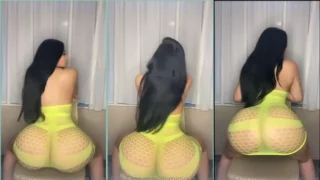 Dominique Jane Sexy Popozuda with Green Clothing Dancing