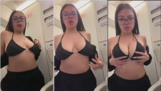Valley cunning onlyfans nymphet taking the clothes in the bathroom of the plane