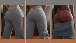 Daniela Gaviria filming her ass on jeans