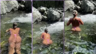 AMR.777 taking a bath in the waterfall