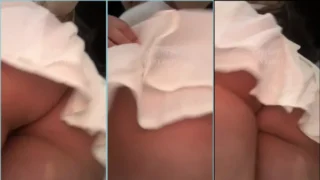 The wind lifted Lioquen’s dress showing everything