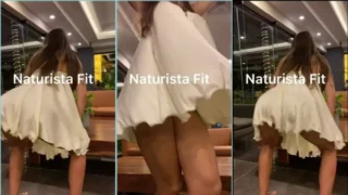 Fit naturist in your white sexy dress