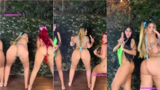 Isa Ramirez showing off with two other hot girls