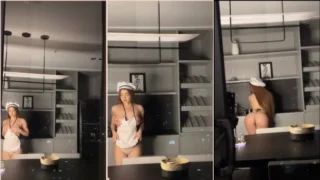 Laura Sahar Video in Naked Kitchen